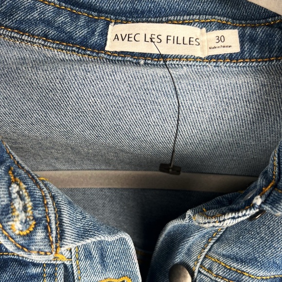 Avec Les Filles Women’s Tie Waist Jean Jumpsuit In Size 30 NWT - Picture 8 of 8